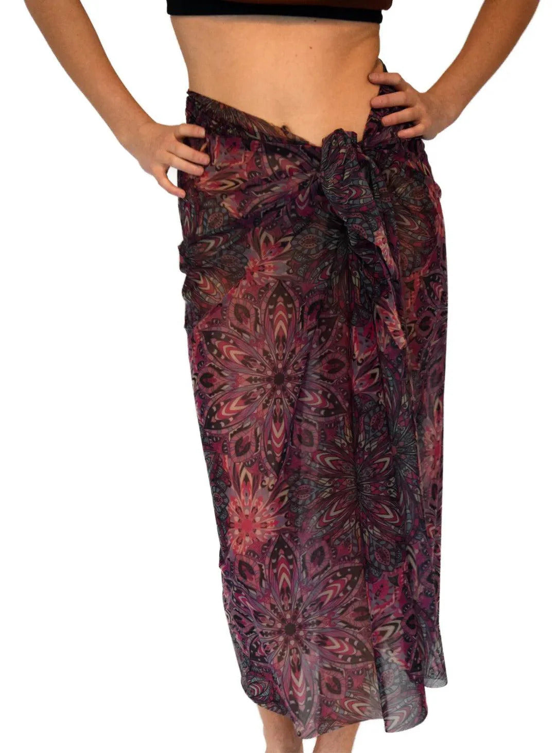 Durchbräunender Sarong Terracotta Mandala – Produktansicht 3