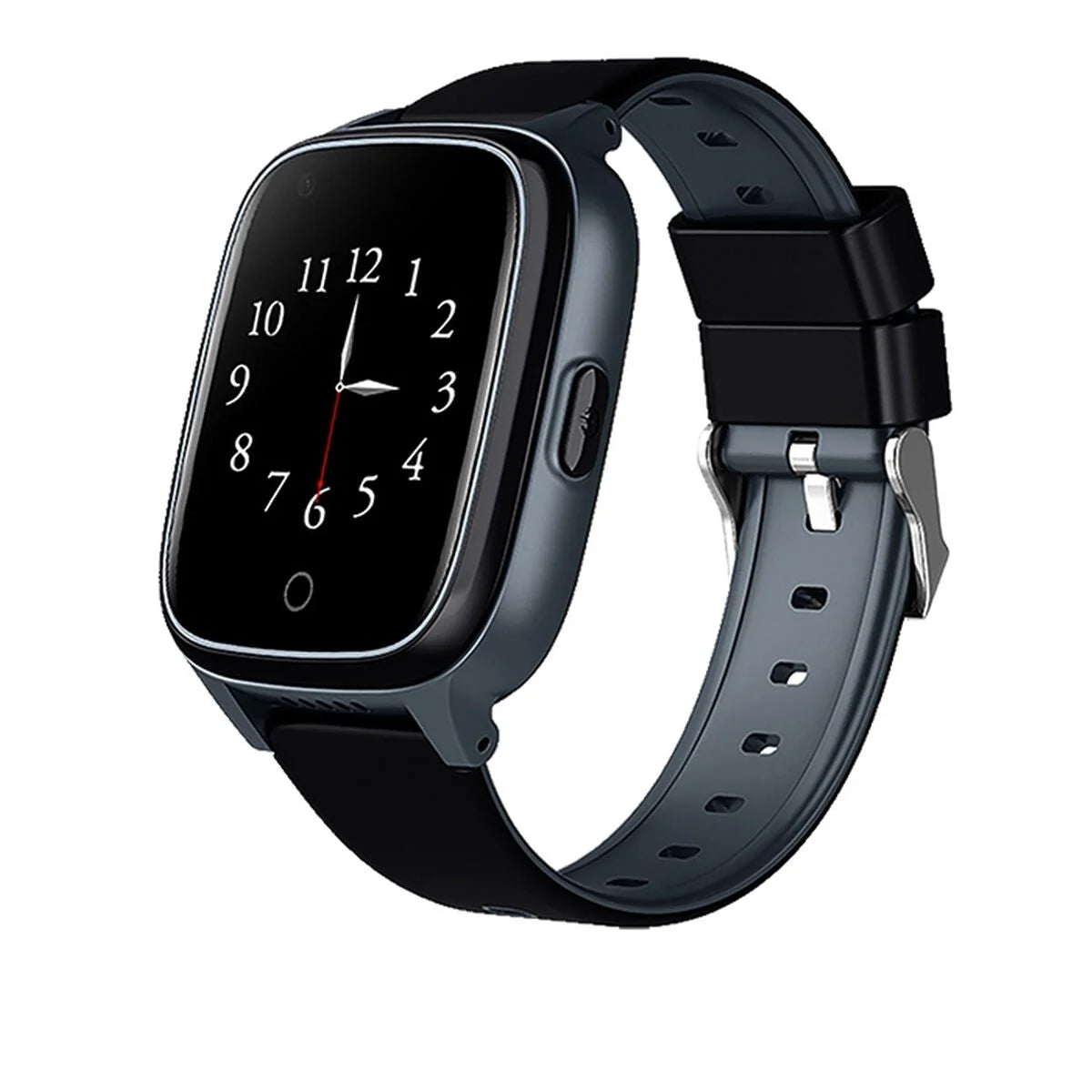 Schwarze und graue Smartwatch mit analogem Zifferblatt, Save Family RSEN4G kompatibel