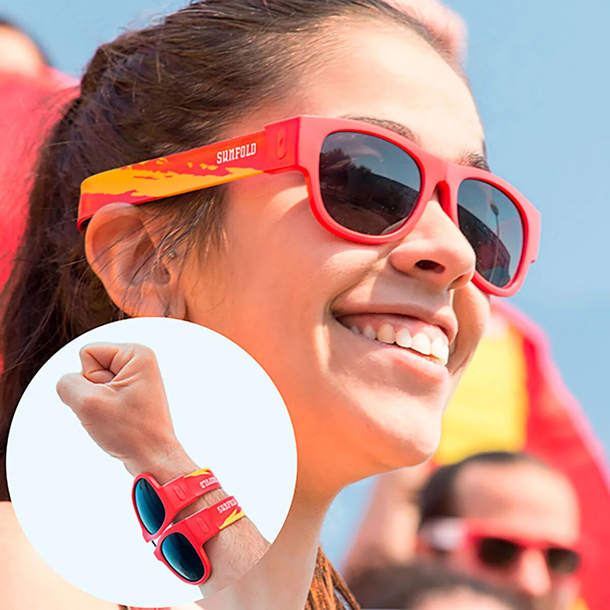 Sunfold Spain Falt-Sonnenbrille – Rot