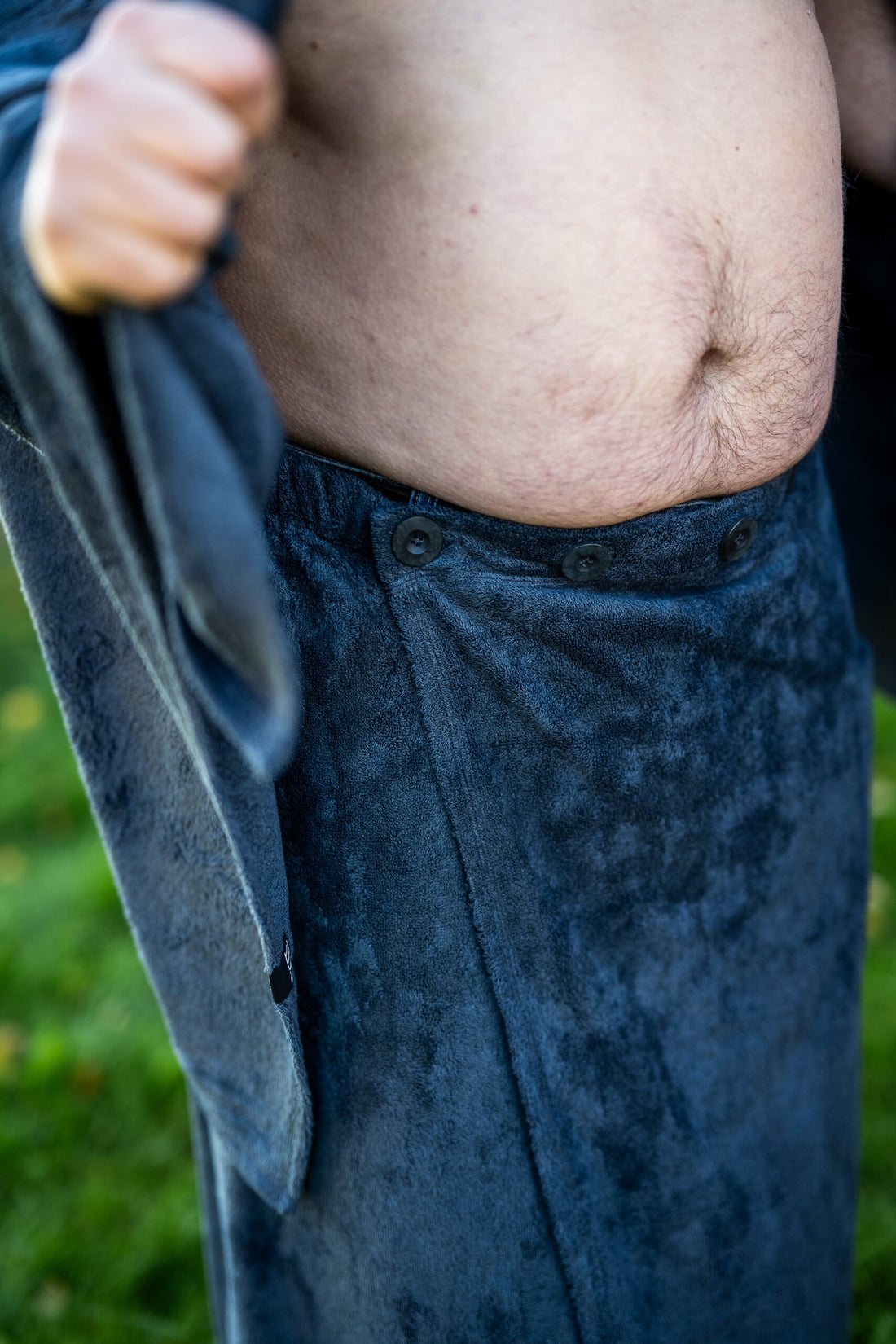 Spa – Wickeltuch für Herren-Bambus-Frottee – Detailansicht 1