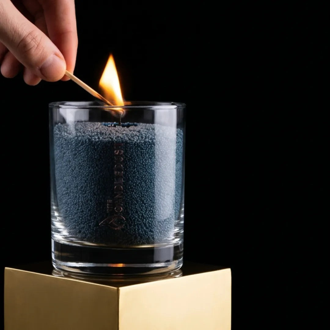 Duftfreie Kerze im Glas Space Grau 160 g – Produktansicht 2