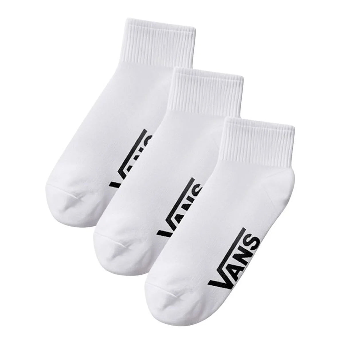 Vans Classic Quarter Crew Socken Weiß 3er-Pack, Produktansicht