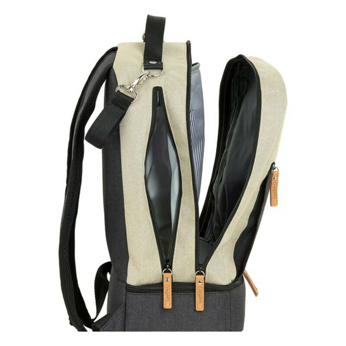 Safta M883 Sporttasche Beige/Dunkelgrau 15 L – Detailansicht 4