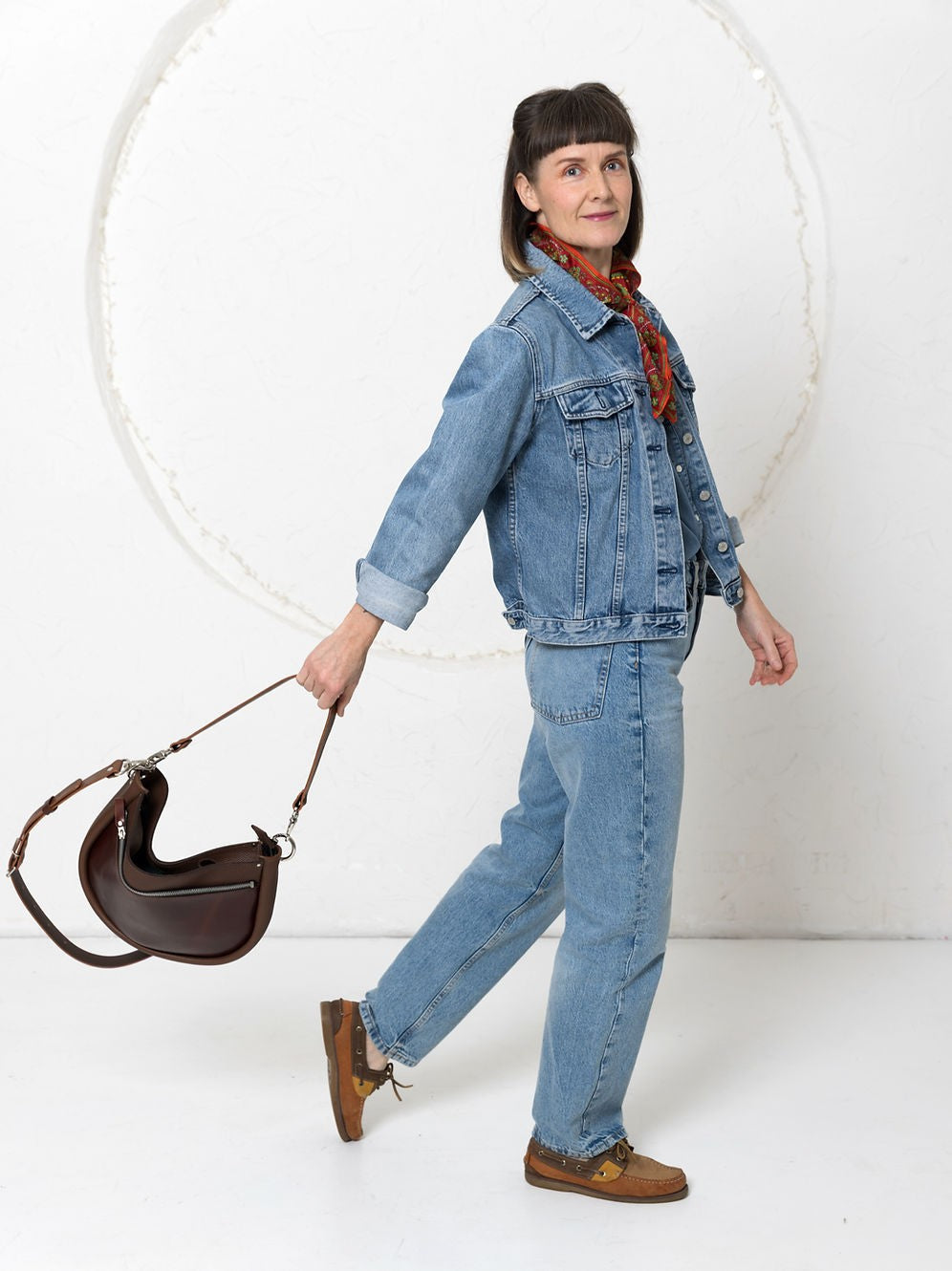 Lederhandtasche STELLA – Braun & Cognac – Produktansicht 5