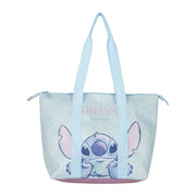 Stitch Strandtasche – Hellblau/Rosa, 48 cm