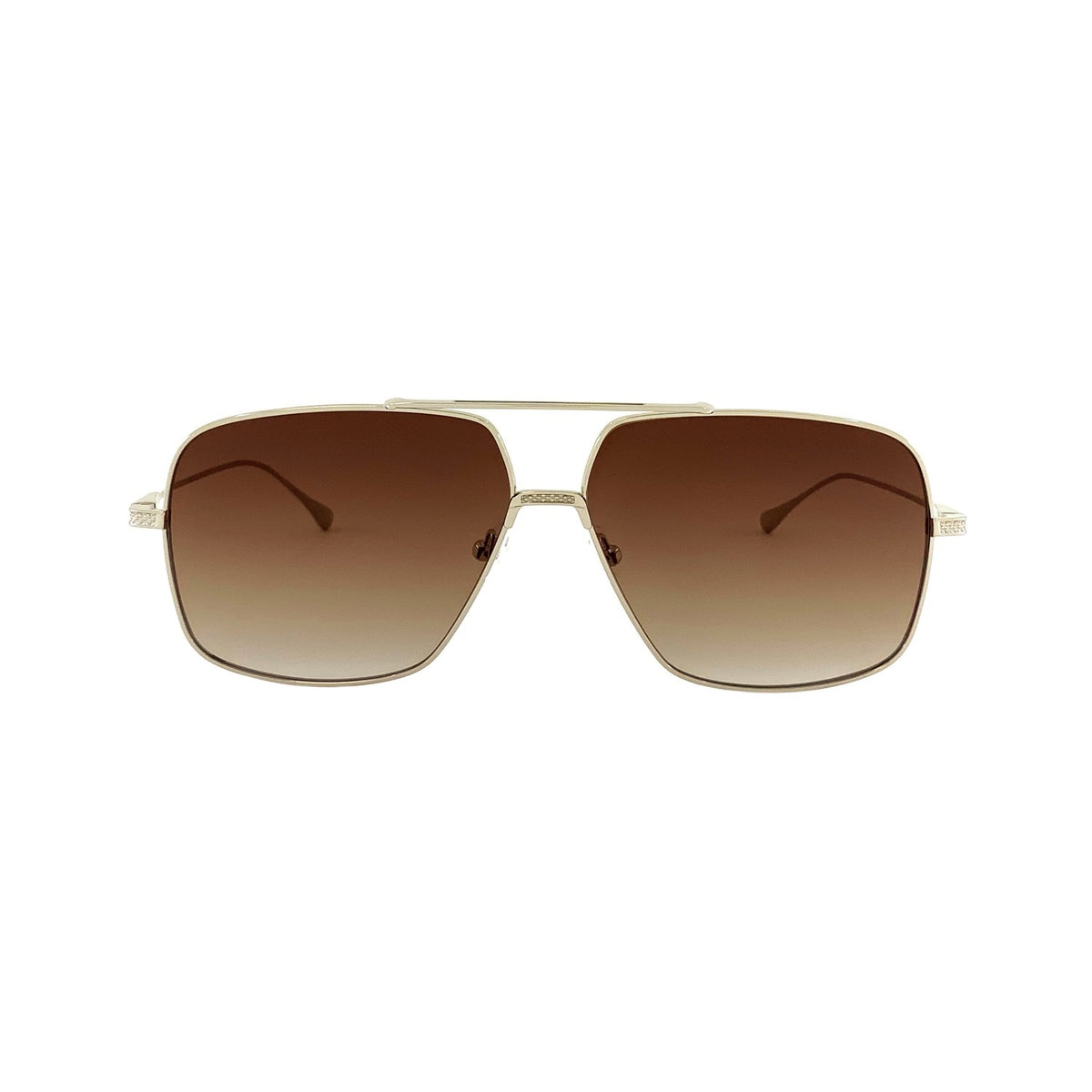 SU.VI Sonnenbrille 54071 in Frontansicht mit Gläserfarbe Braun im Verlauf