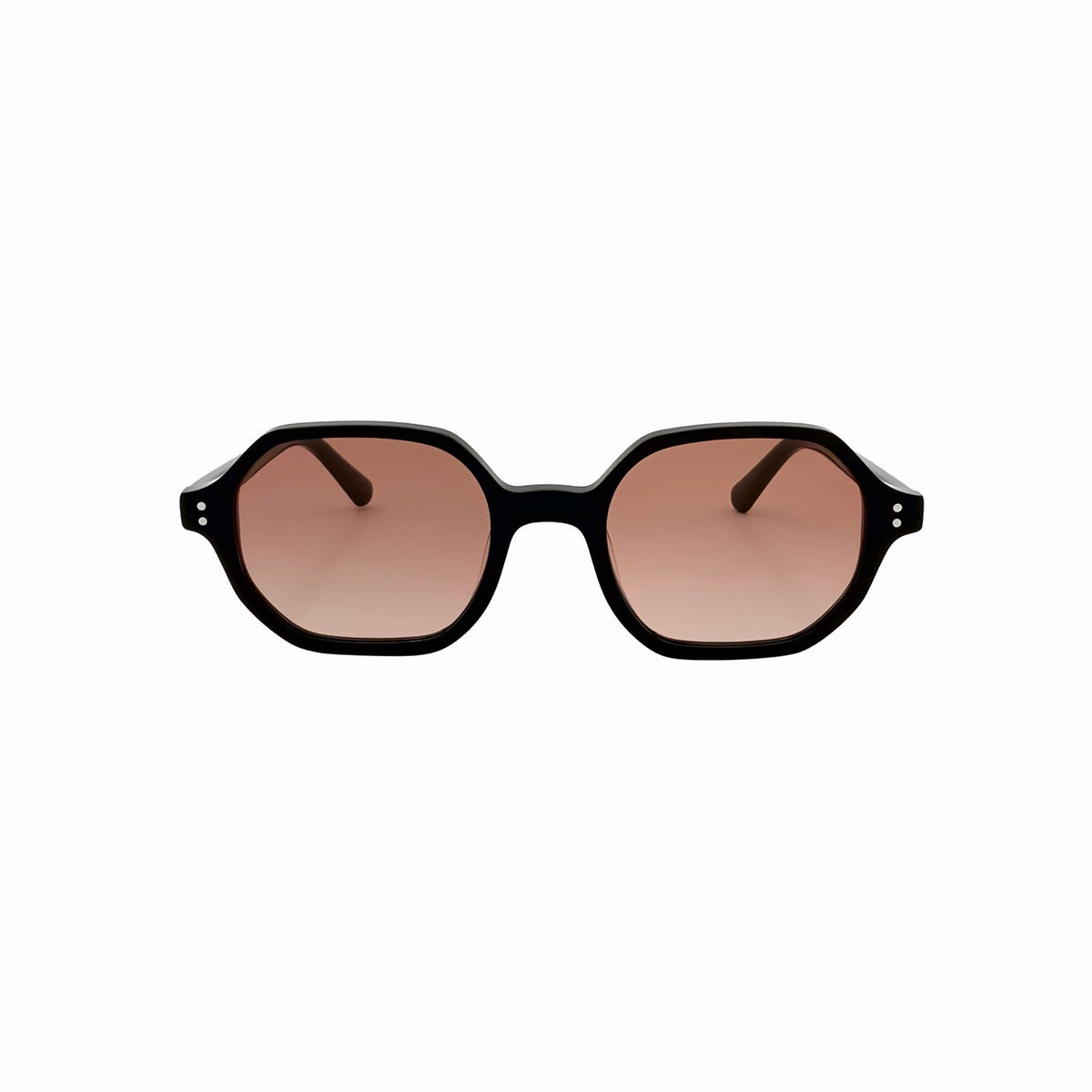 Sonnenbrille SU.VI 55066 Schwarz mit orangefarbenen Gläsern