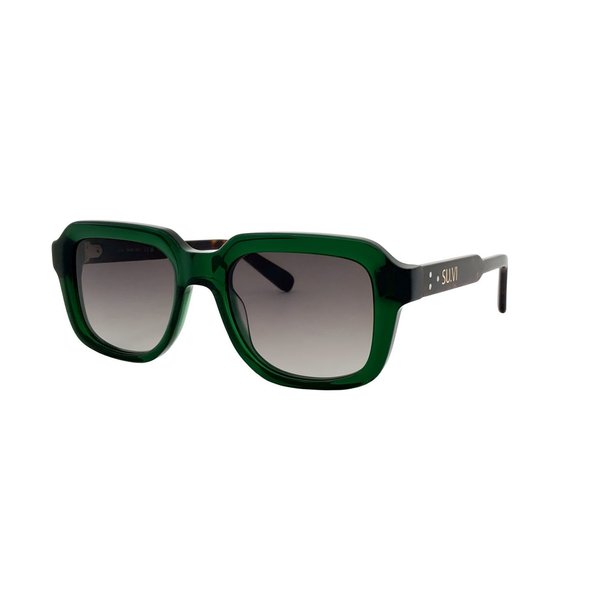 Sonnenbrille SU.VI 55090 Grün mit grauen Gläsern – Produktansicht 2