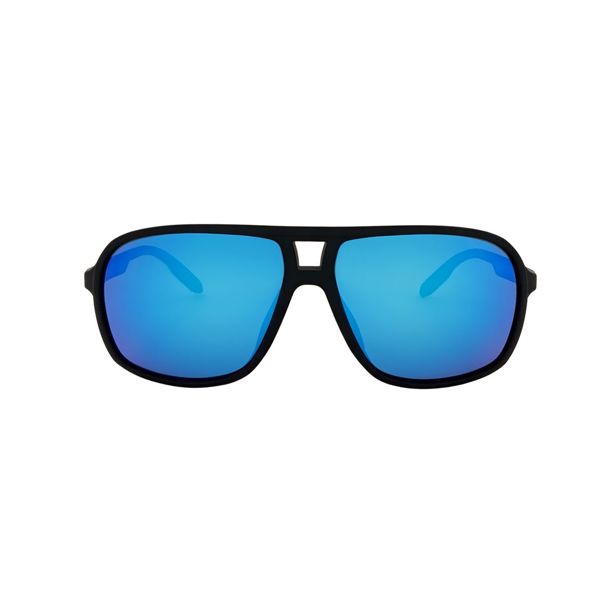 SU.VI Sonnenbrille 55100 in Frontansicht mit Gläserfarbe Blau verspiegelt