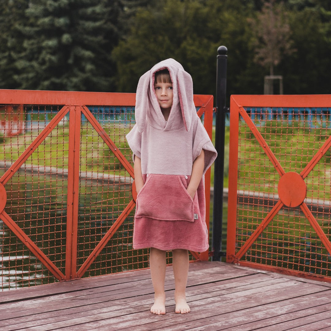 Surfbunny Kinder-Badeponcho – Pink – Detailansicht 5