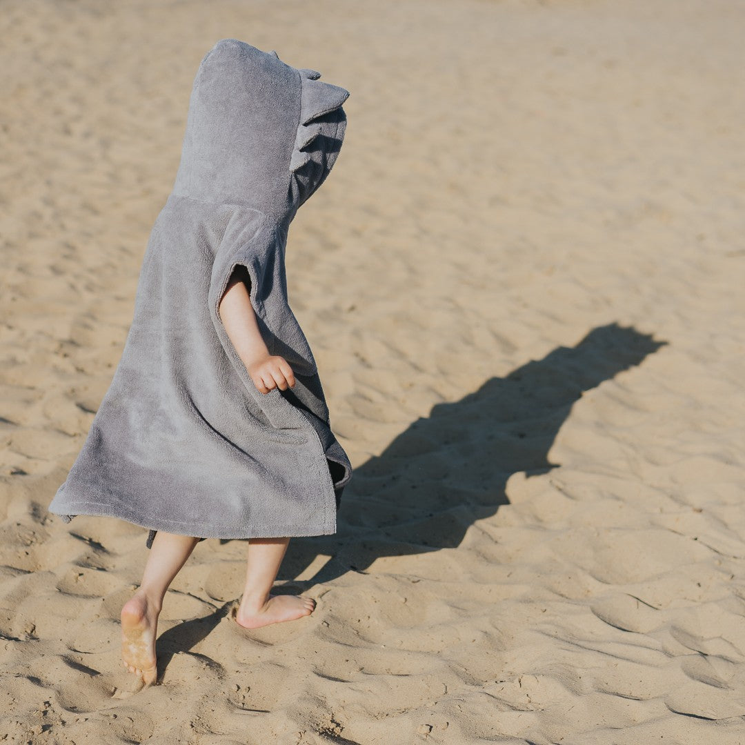 Surfdragon Kinder-Badeponcho – Grau – Produktansicht 2
