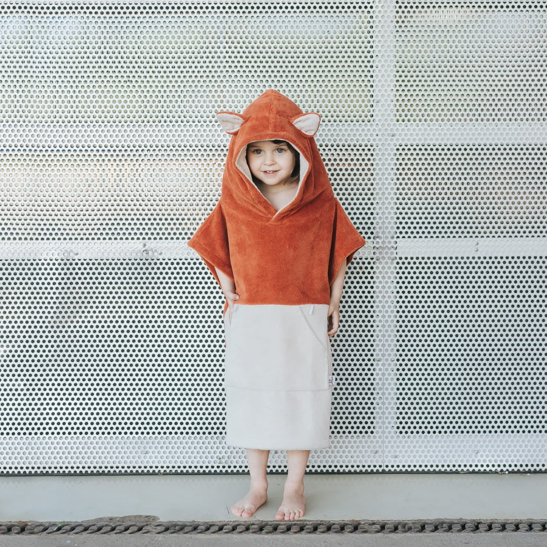 Surffoxy Kinder-Badeponcho – Orange – Produktansicht 3