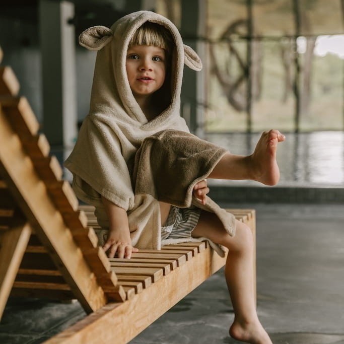 Surfsheep Kinder-Badeponcho – Beige