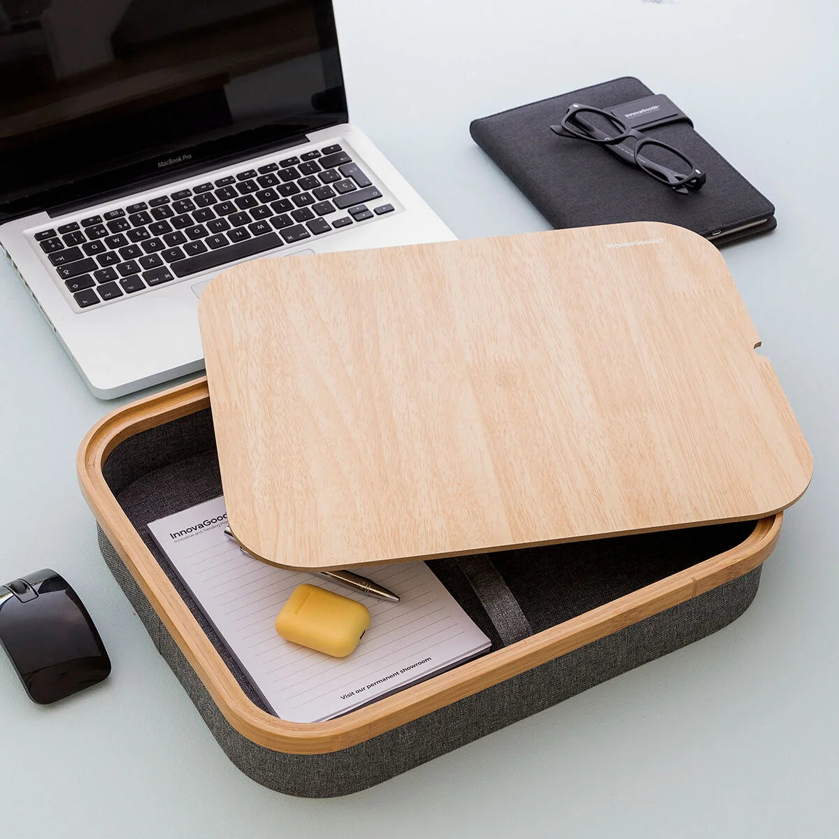 Larage Laptop-Unterlage mit Ablagefach 40,5 x 33 cm – Produktansicht 3