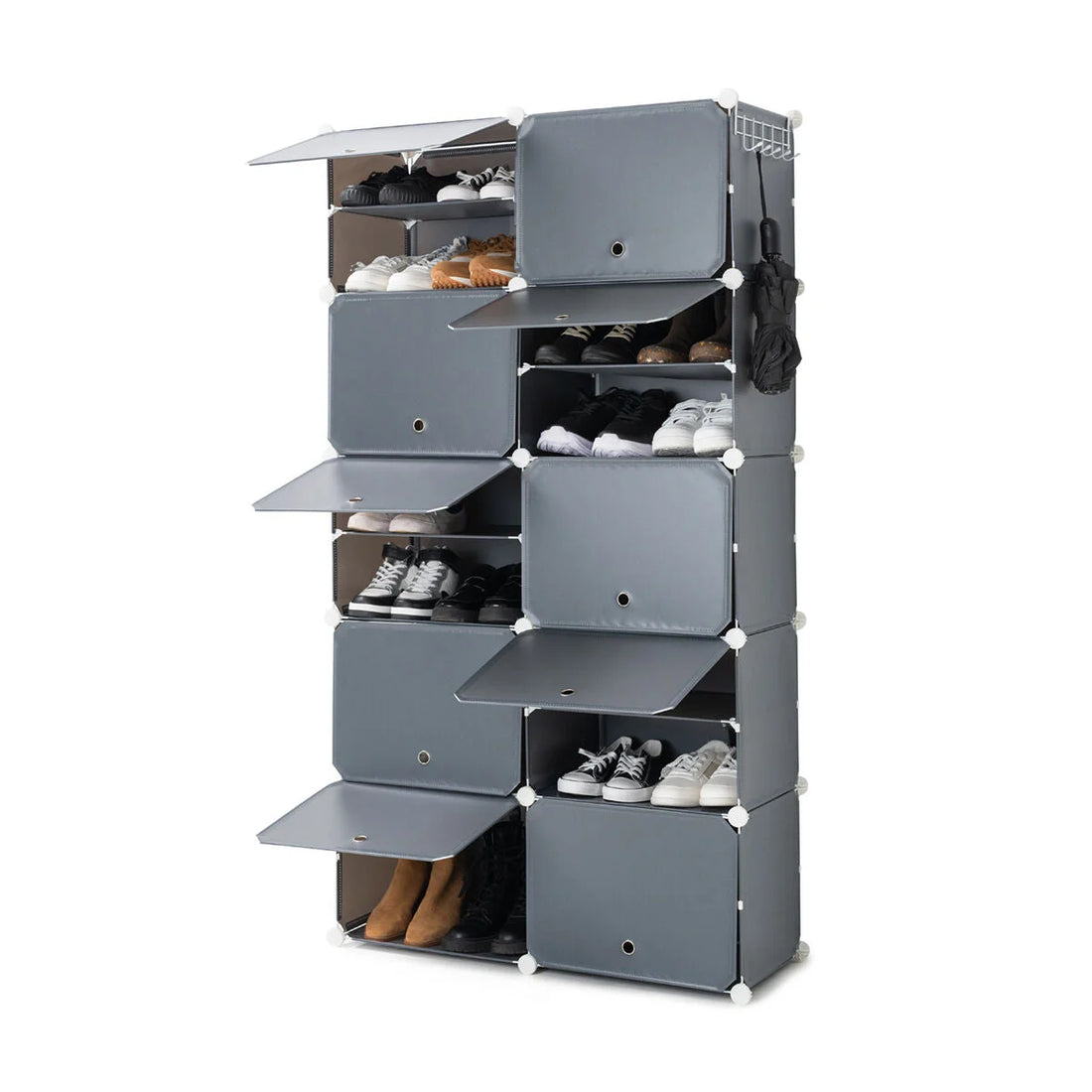 Modulares Schuhregal Grau – Detailansicht 5