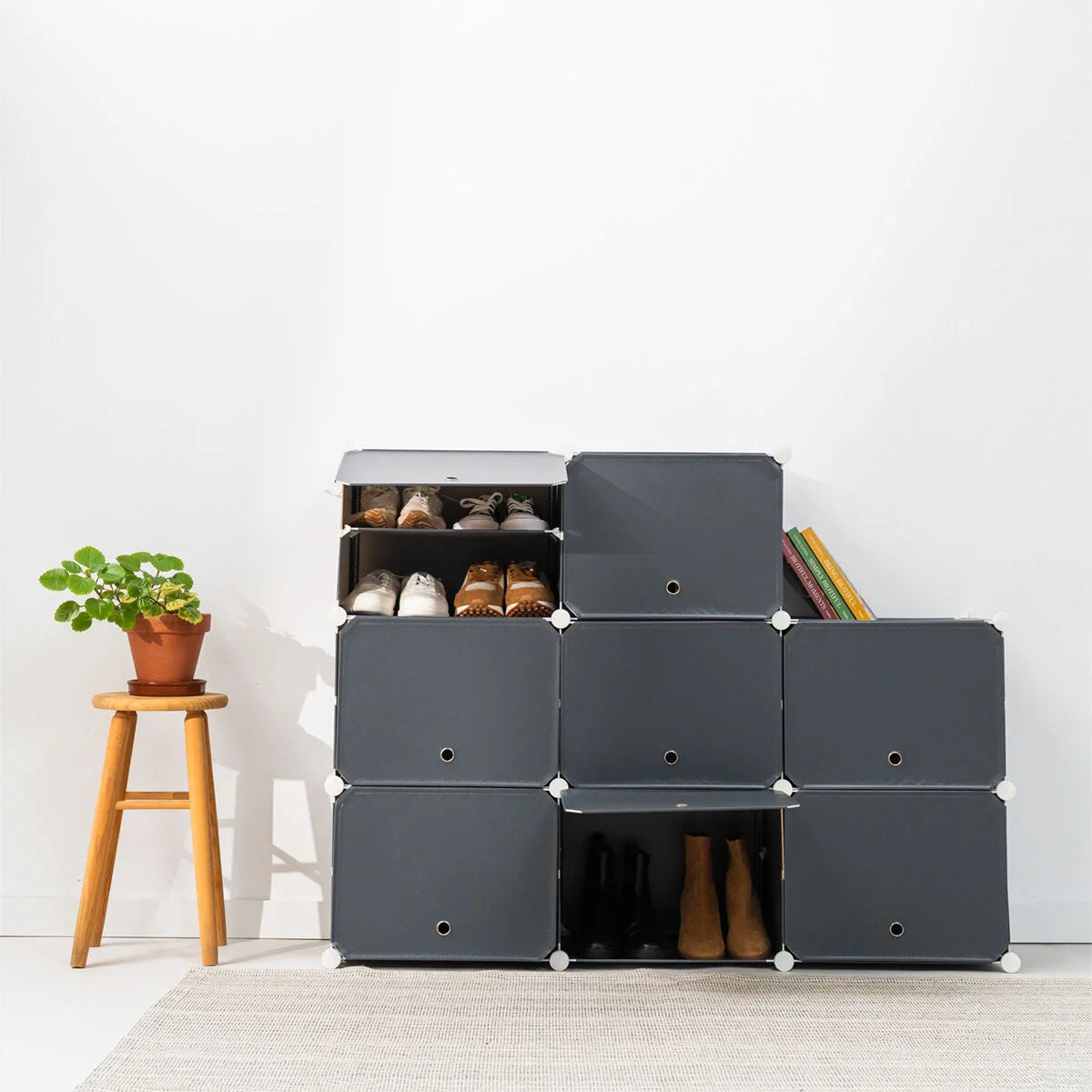 Modulares Schuhregal Grau – Produktansicht 2