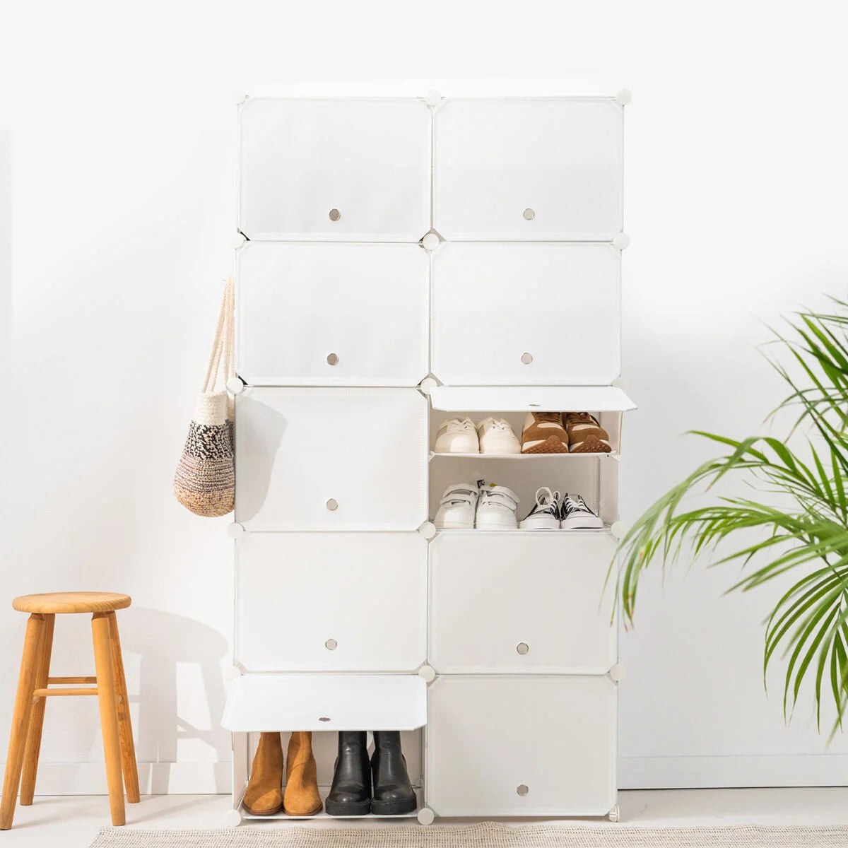 Modulares Schuhregal in Weiß – Produktansicht 3