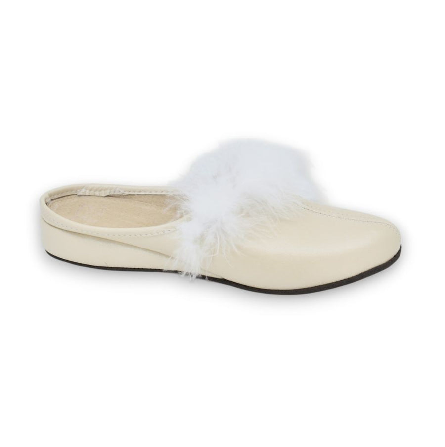Trinity Leder Damen Hausschuhe – Champagne