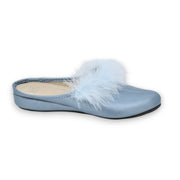 Trinity Leder Damen Hausschuhe – Hellblau