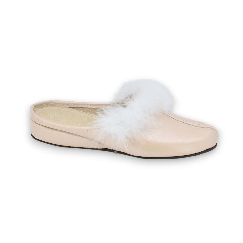 Trinity Leder Damen Hausschuhe – Hellrosa – Produktansicht 2