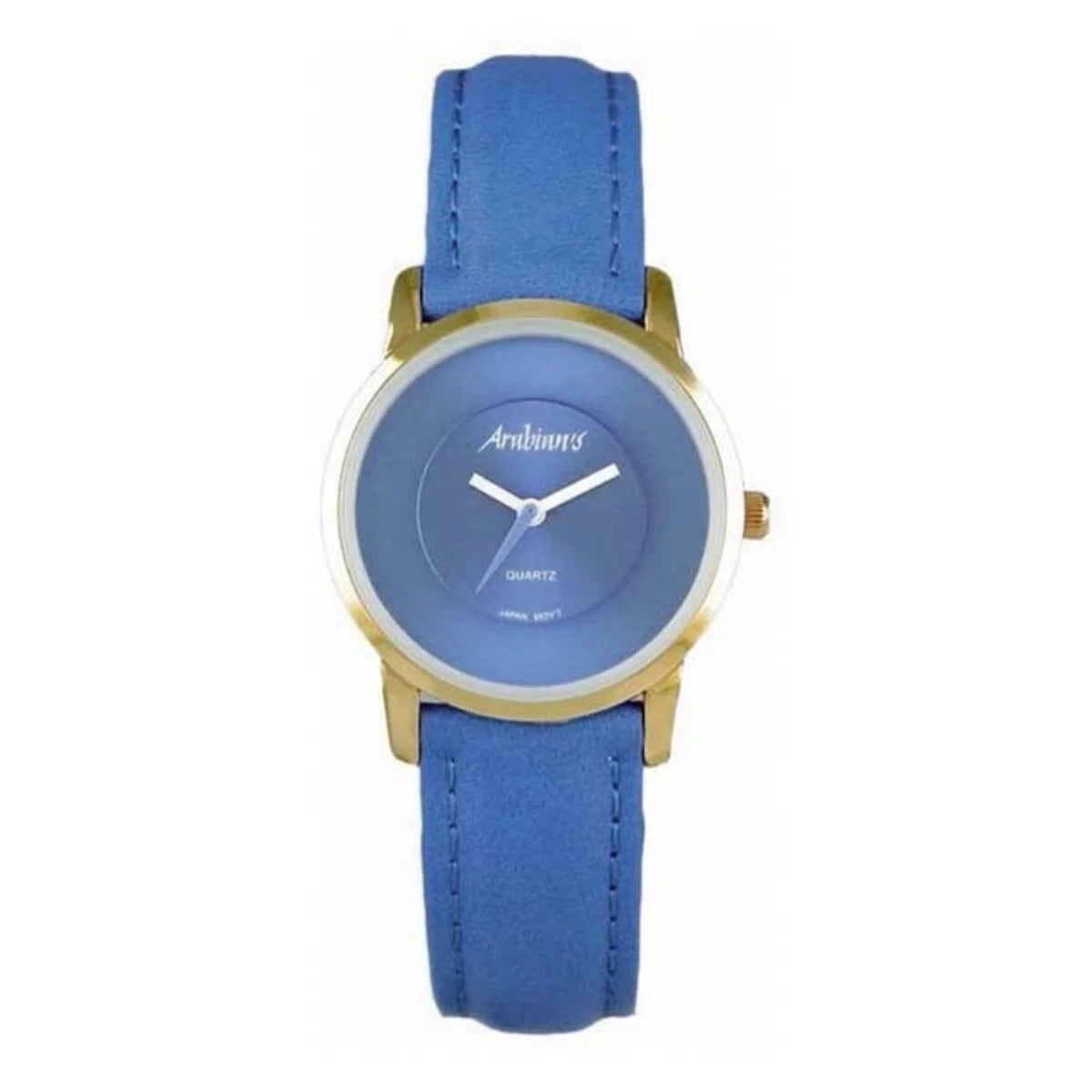 Arabians DBH2187BA Unisex-Uhr mit blauem Lederarmband und blauem Zifferblatt