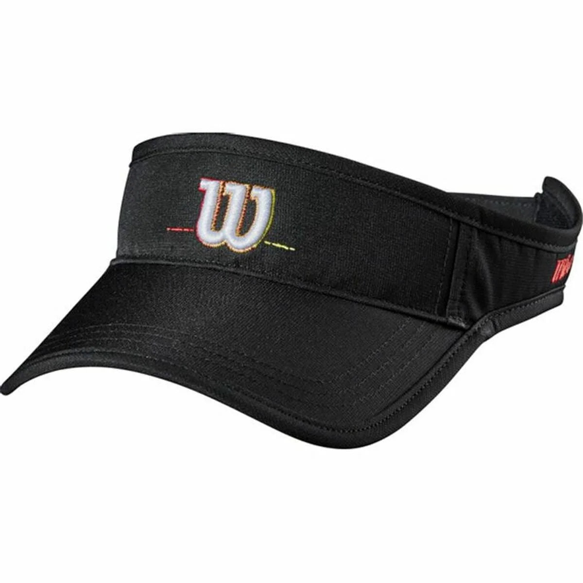 Schwarzes Wilson WTH11120R Tennis-Visier in Vorderansicht