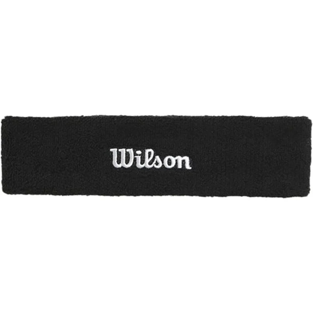Schwarzes Wilson Sport-Stirnband mit weißem Logo