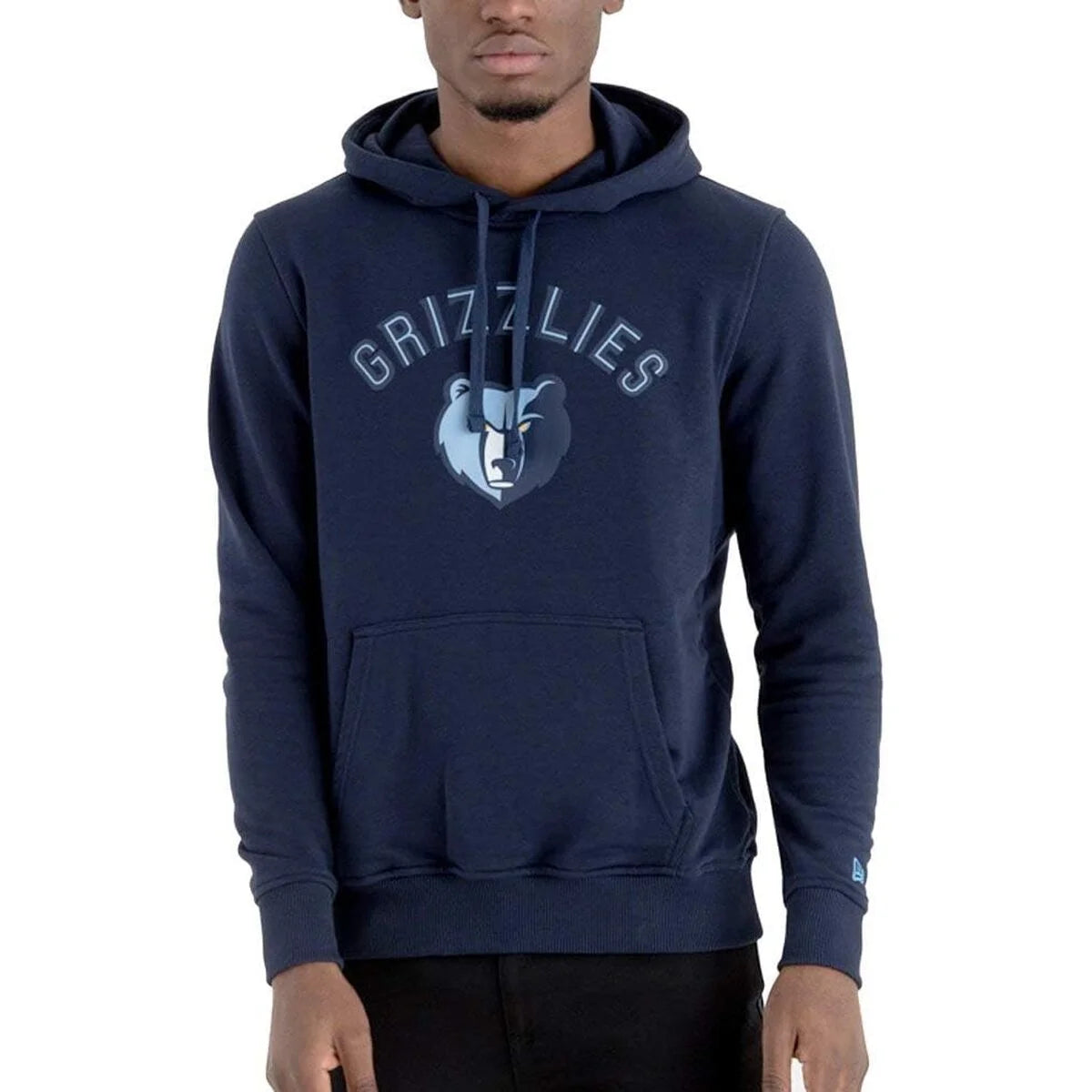 Blaues New Era MEMGRI Trainings-Sweatshirt für Kinder in Vorderansicht
