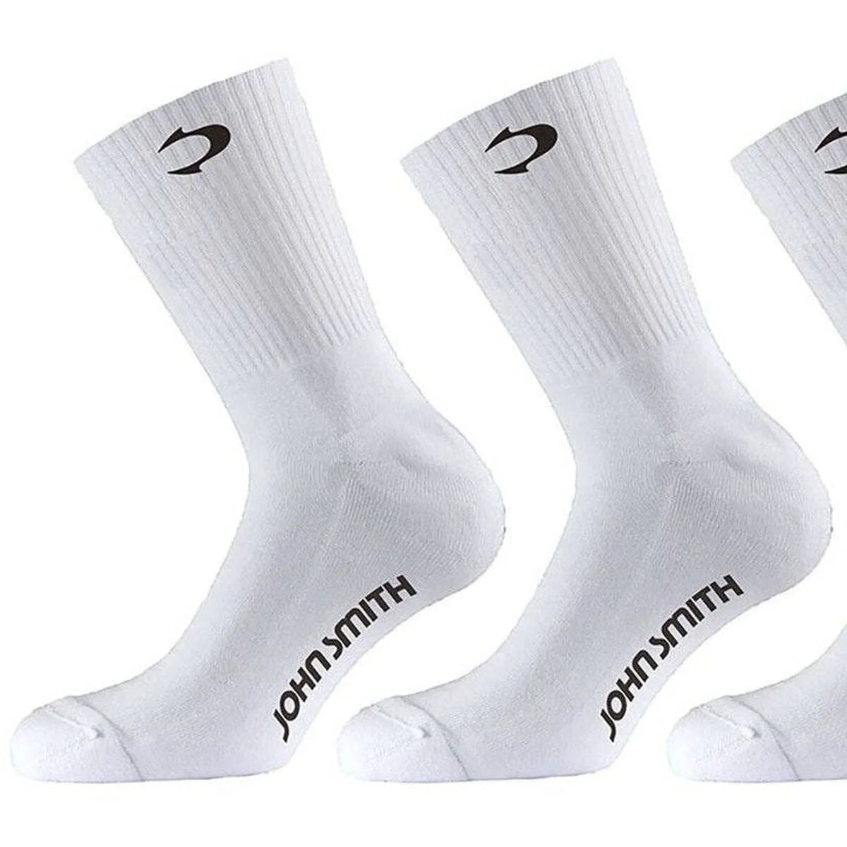 Weiße John Smith Sportsocken für Kinder in Größe 8, Vorderansicht