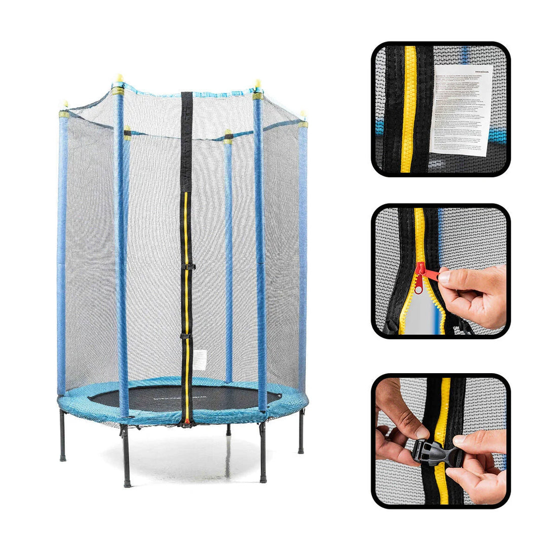 Zuply Kindertrampolin mit Sicherheitsnetz – Detailansicht 2