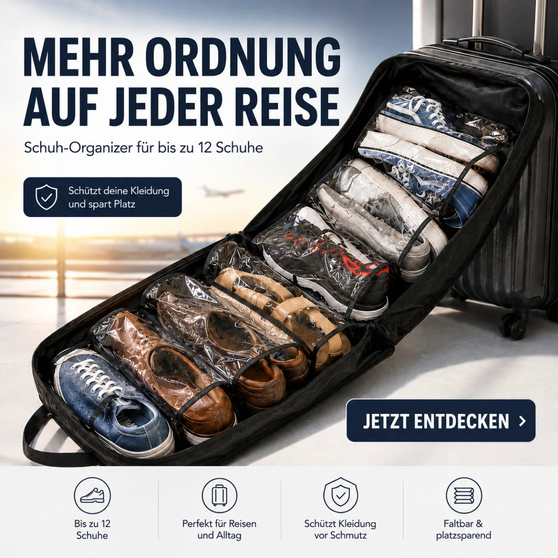 Schuh-Organizer für bis zu 12 Schuhe – Detailansicht 5