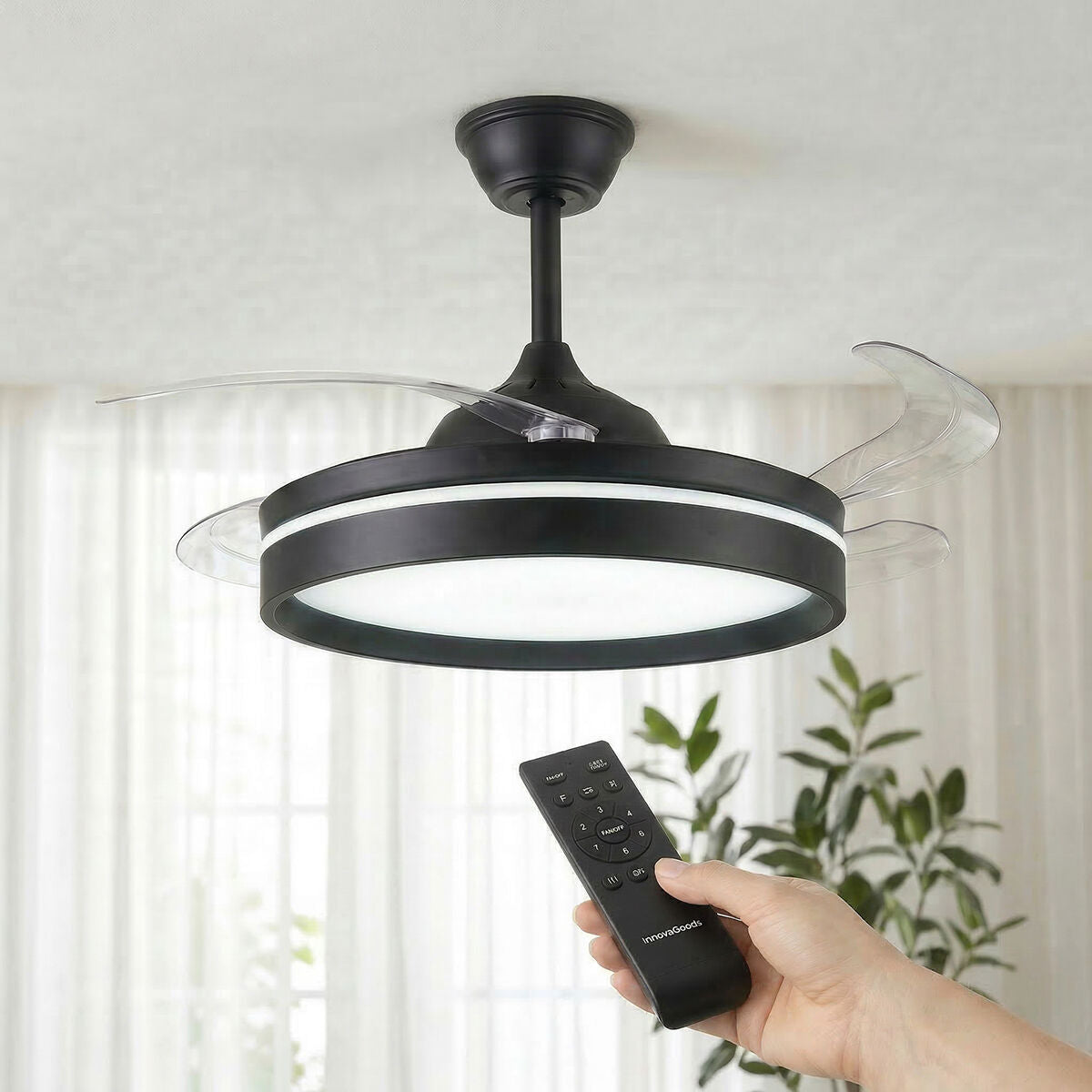 InnovaGoods Deckenventilator mit LED und Fernbedienung – Produktansicht 1