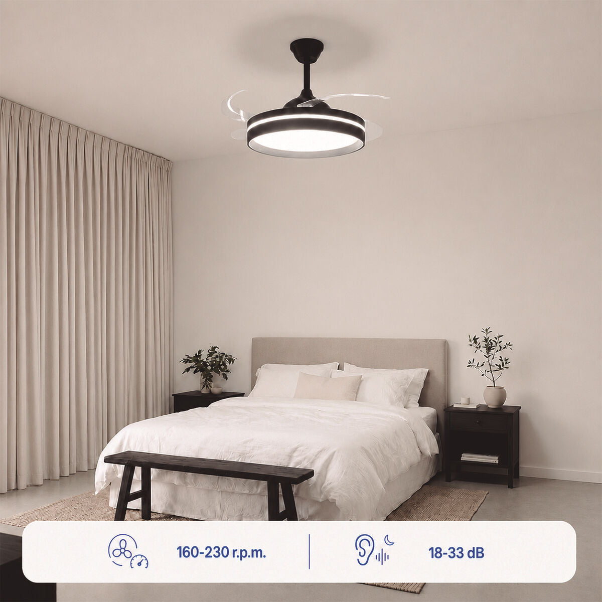 Deckenventilator mit LED und Fernbedienung – Produktansicht 4