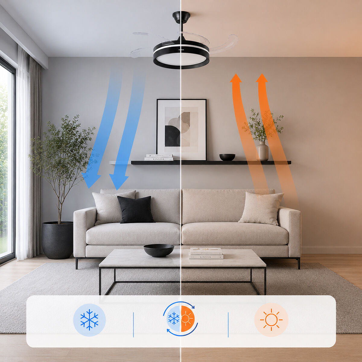 Deckenventilator mit LED und Fernbedienung – Produktansicht 5