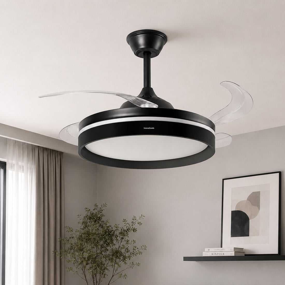 Deckenventilator mit LED und Fernbedienung – Detailansicht 2