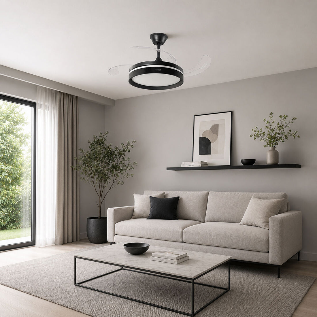 Deckenventilator mit LED und Fernbedienung – Detailansicht 3