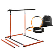 Pack Klimmzug- und Fitnessstation mit Übungsanleitungen und Gürtel mit Widerstandsbändern für die Gesäßmuskulatur mit Übungsanle