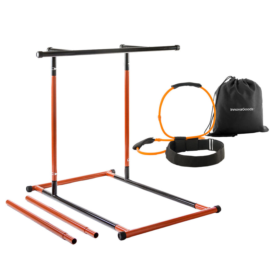 Pack Klimmzug- und Fitnessstation mit Übungsanleitungen und Gürtel mit Widerstandsbändern für die Gesäßmuskulatur mit Übungsanle