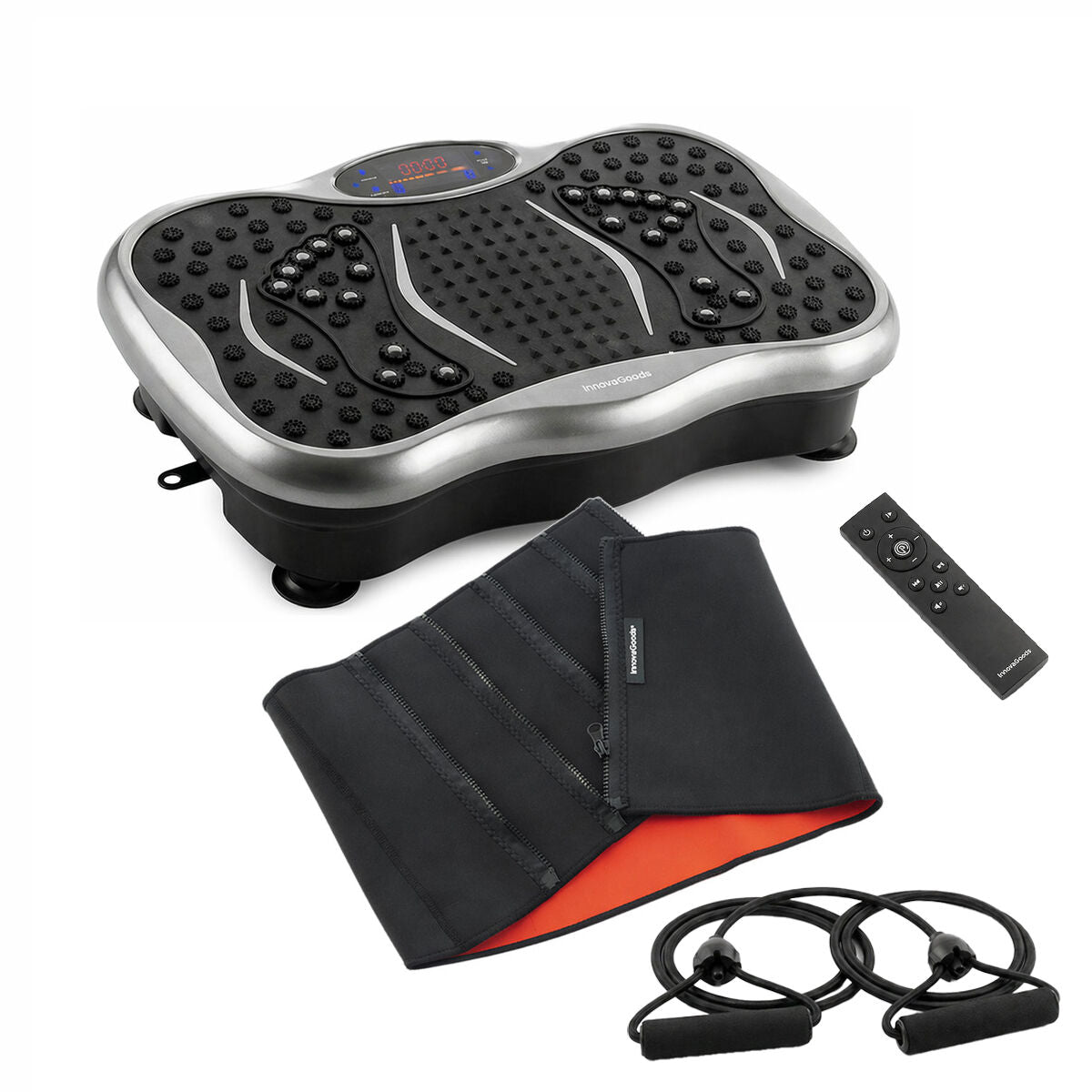 Lieferumfang von Vibrationsplatte & Sauna-Sportgürtel