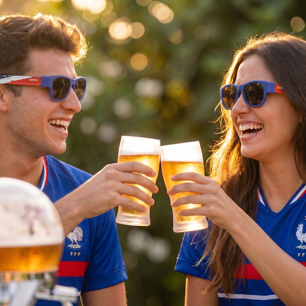 Pack Bierkühler-Spender  und 2 faltbare Sonnenbrillen Sunfold France – Produktansicht 5