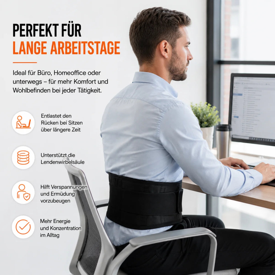 Wärmegürtel mit Haltungskorrektur verstellbar – Detailansicht 5