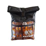 Wasserdichter Rolltop-Rucksack – Orange-Muster