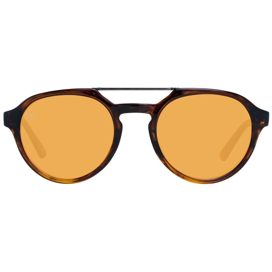 WEB EYEWEAR Herrensonnenbrille Havanna mit orangefarbenen Gläsern – Detailansicht 2