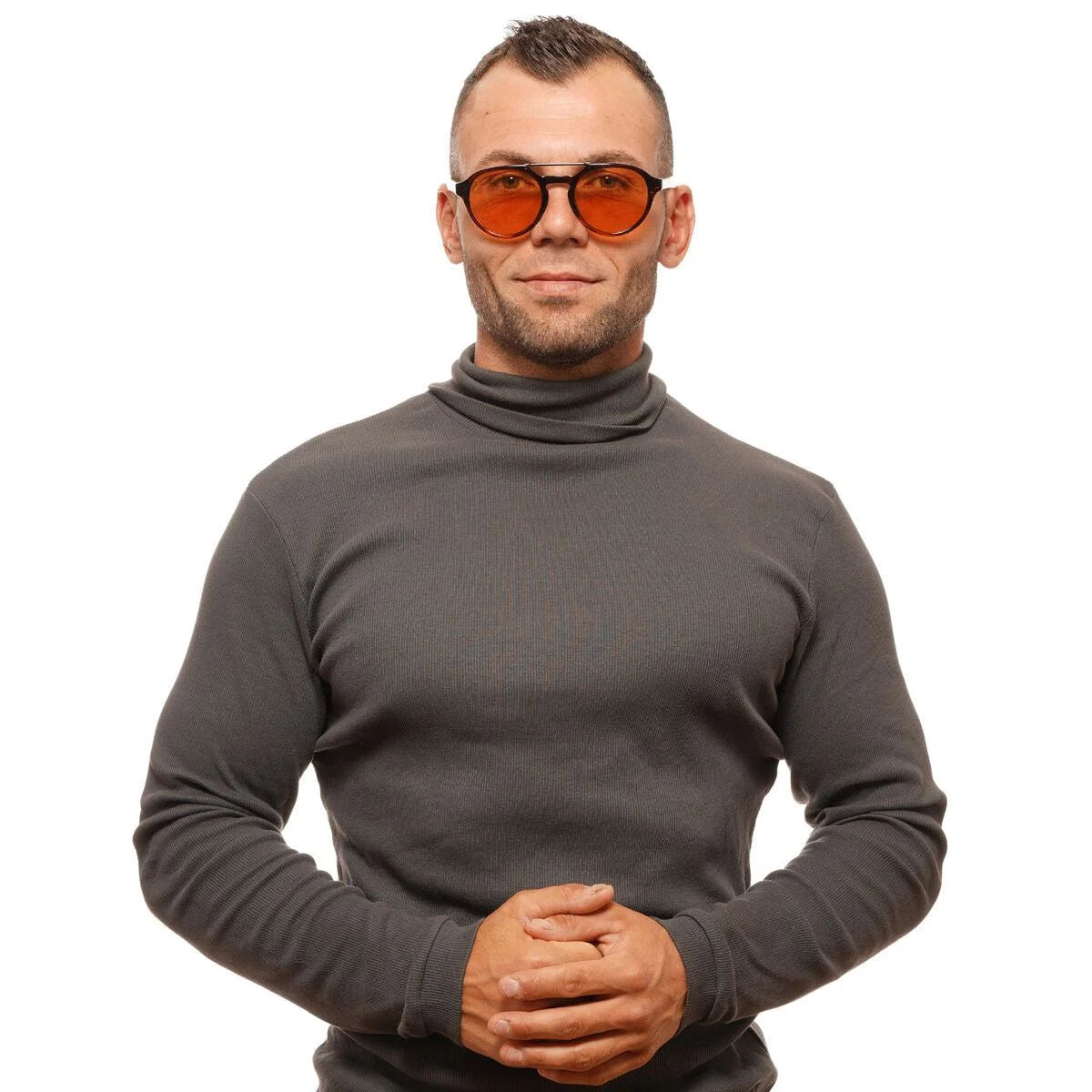 WEB EYEWEAR Herrensonnenbrille Havanna mit orangefarbenen Gläsern – Produktansicht 2