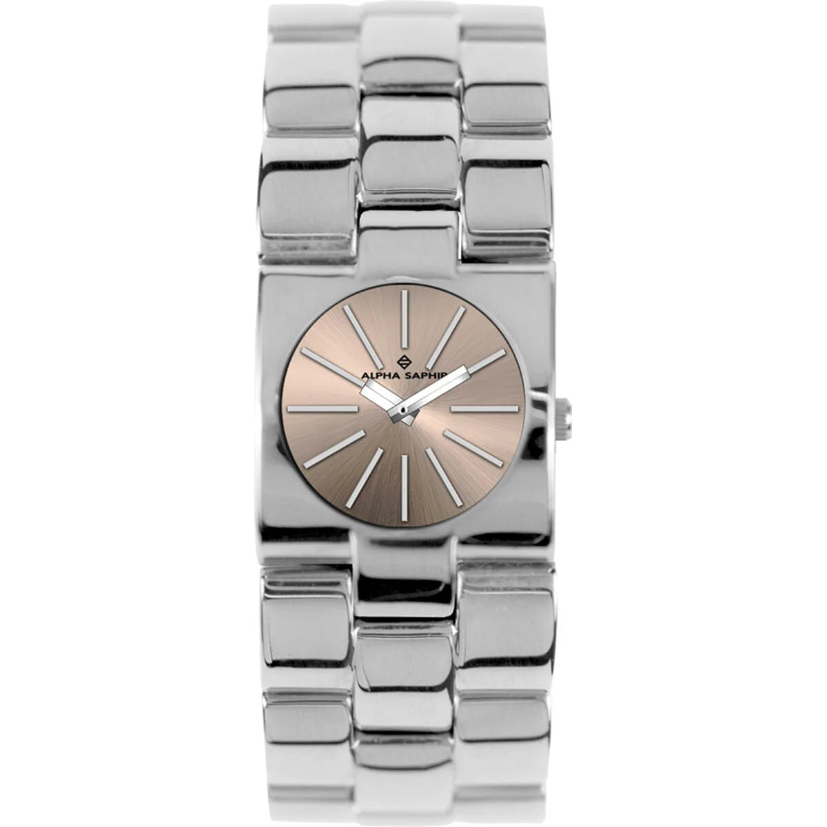 Unisex-Uhr Alpha Saphir 271K – Beige und Silber, 22 mm – Produktansicht 4