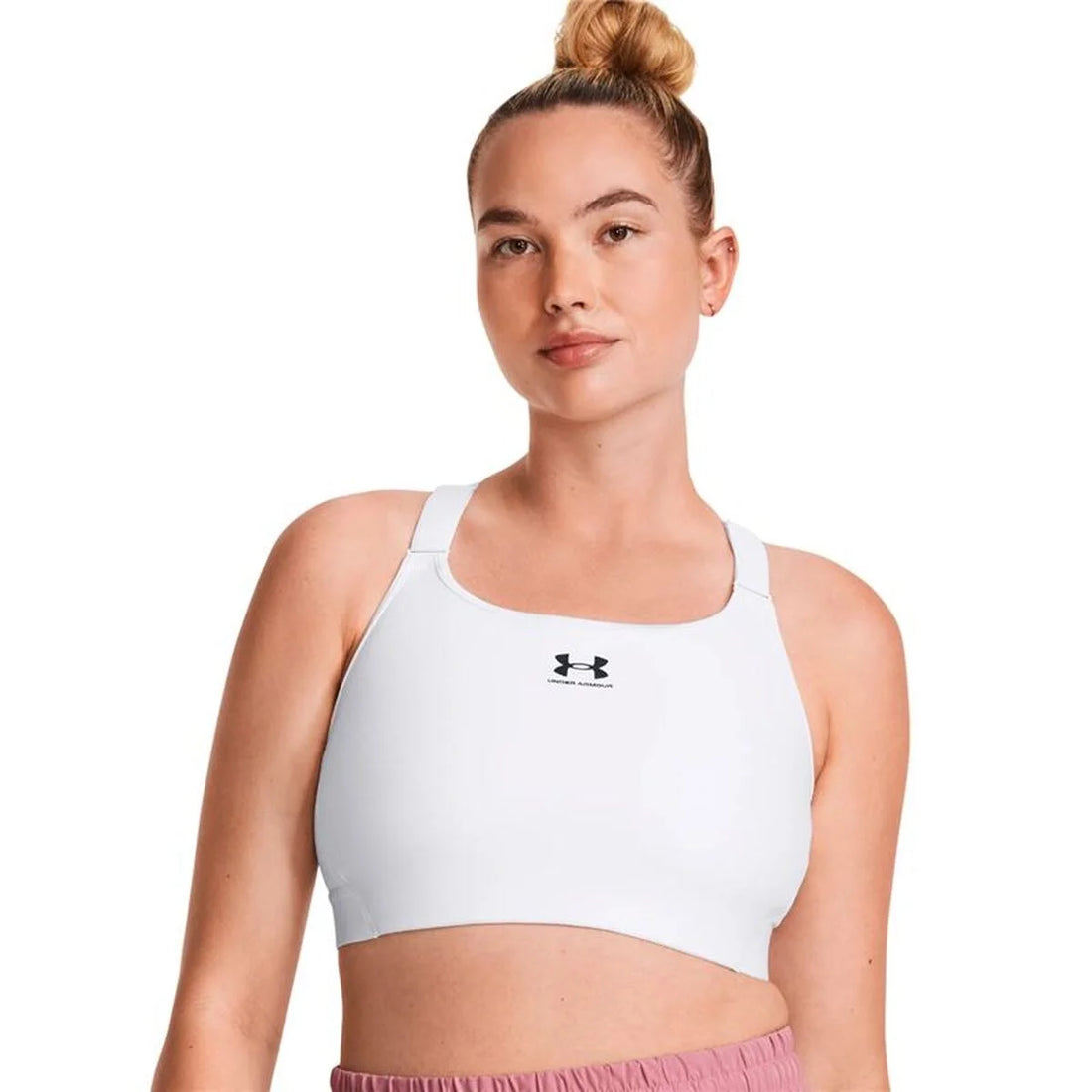 Sport-BH Under Armour HeatGear Weiß – Detailansicht 1