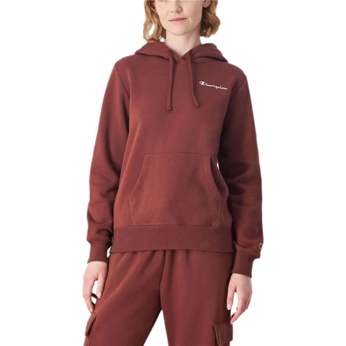 Champion Damen-Hoodie Braun mit Logo