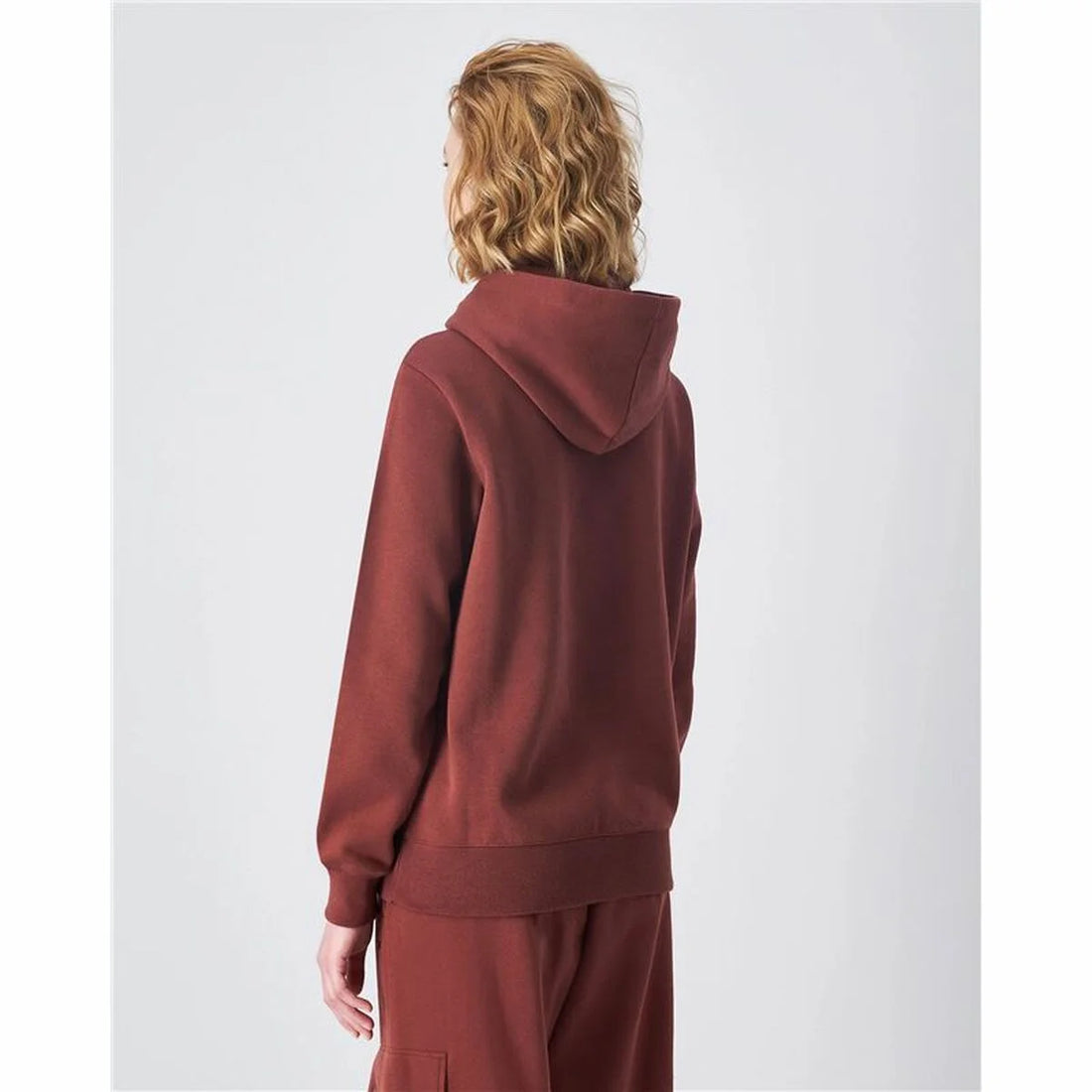 Champion Damen-Hoodie Braun mit Logo – Detailansicht 1