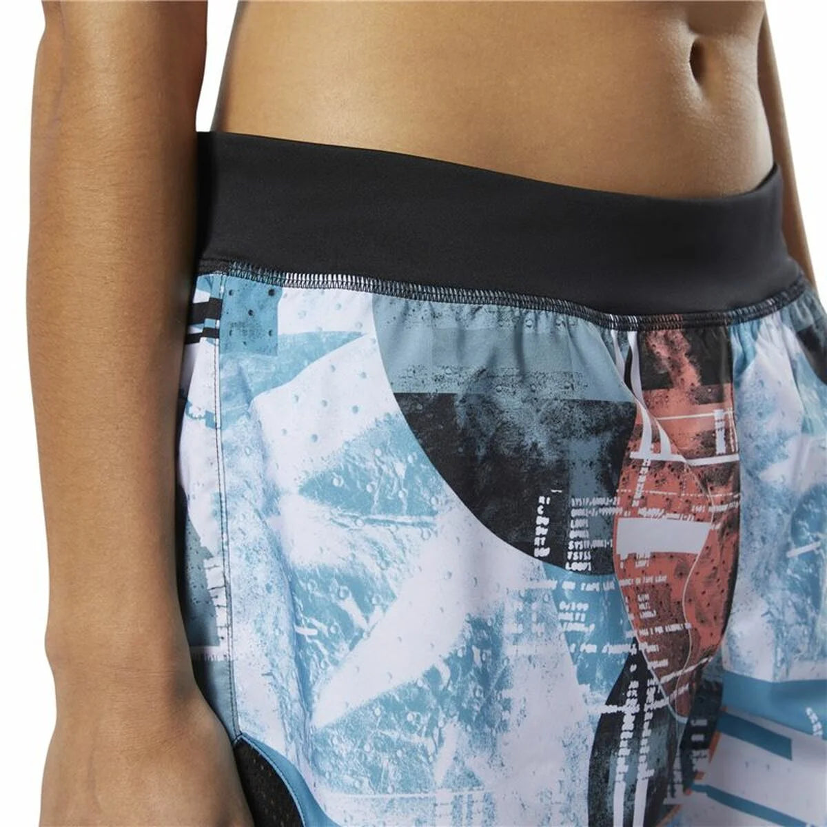 Reebok Wor Moonshift Damen-Sportshorts Hellblau – Produktansicht 4