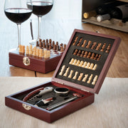 Weinzubehörset mit Schachspiel, 37-teilig
